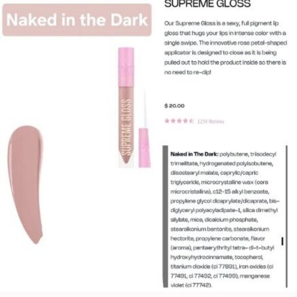 JEFFREE STAR SUPREME GLOSS - Naked In The Dark - NIB - Picture 4 of 4